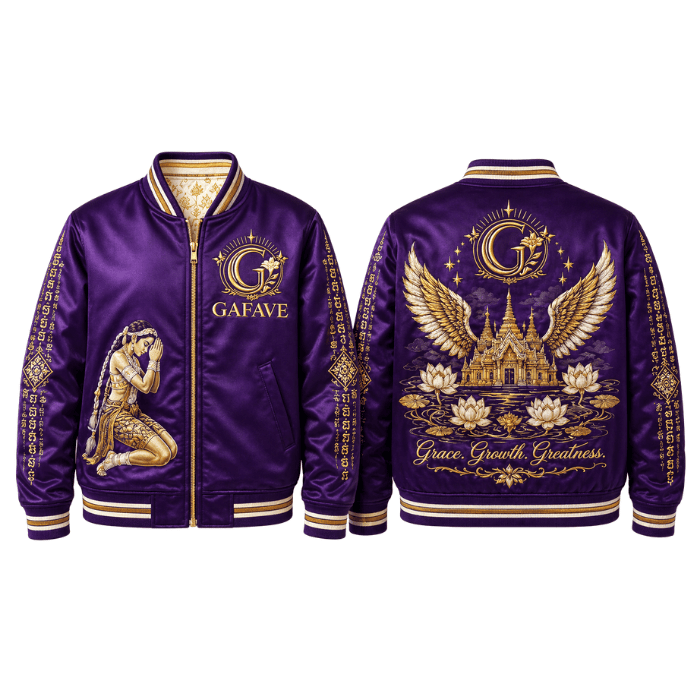 Lotus Temple Satin Bomber